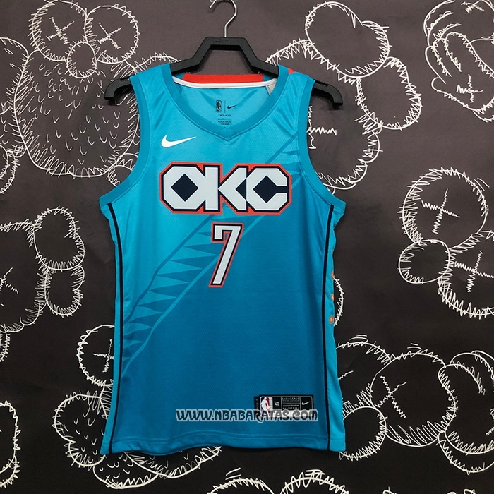 Camiseta Oklahoma City Thunder Carmelo Anthony #7 Ciudad 2018-19 Azul